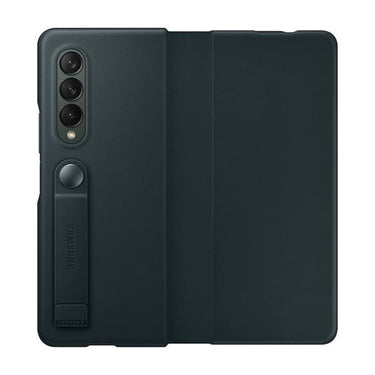 Samsung Leather Flip Cover for Galaxy Fold 3 - Green - Accessories